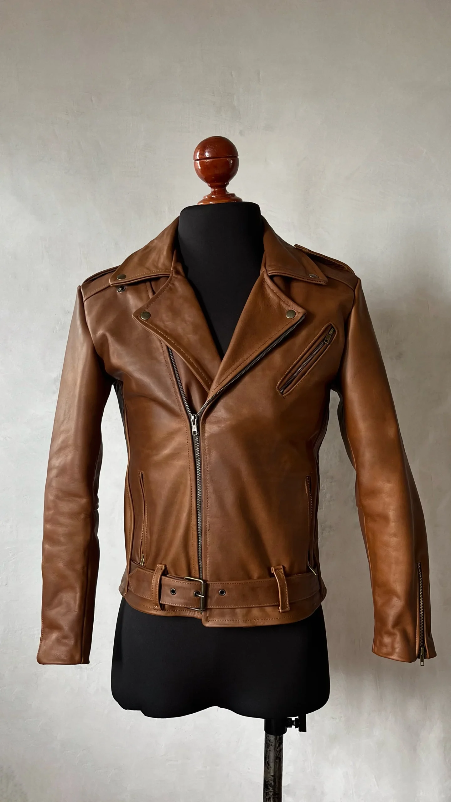 Biker no.1 cuero miel