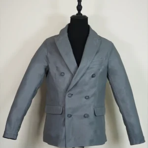 Blazer cruzado gris