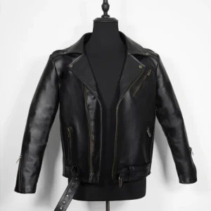Biker no.1 cuero negro y bronce
