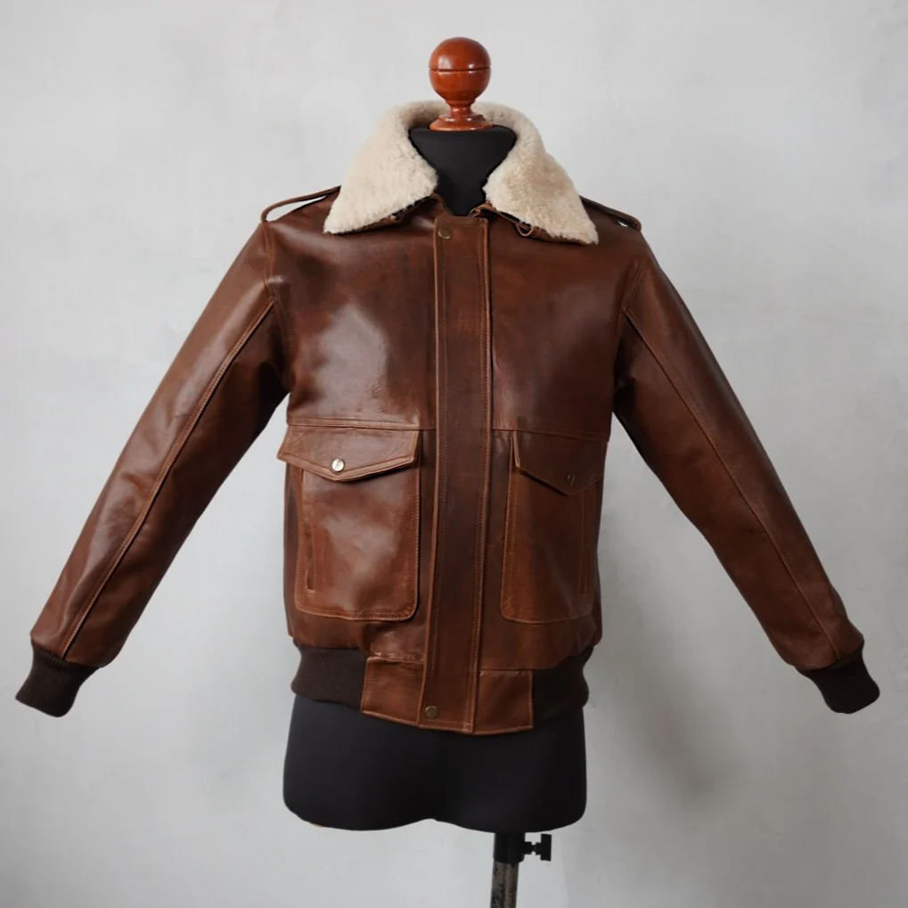 Piloto A-2 cuero tabaco