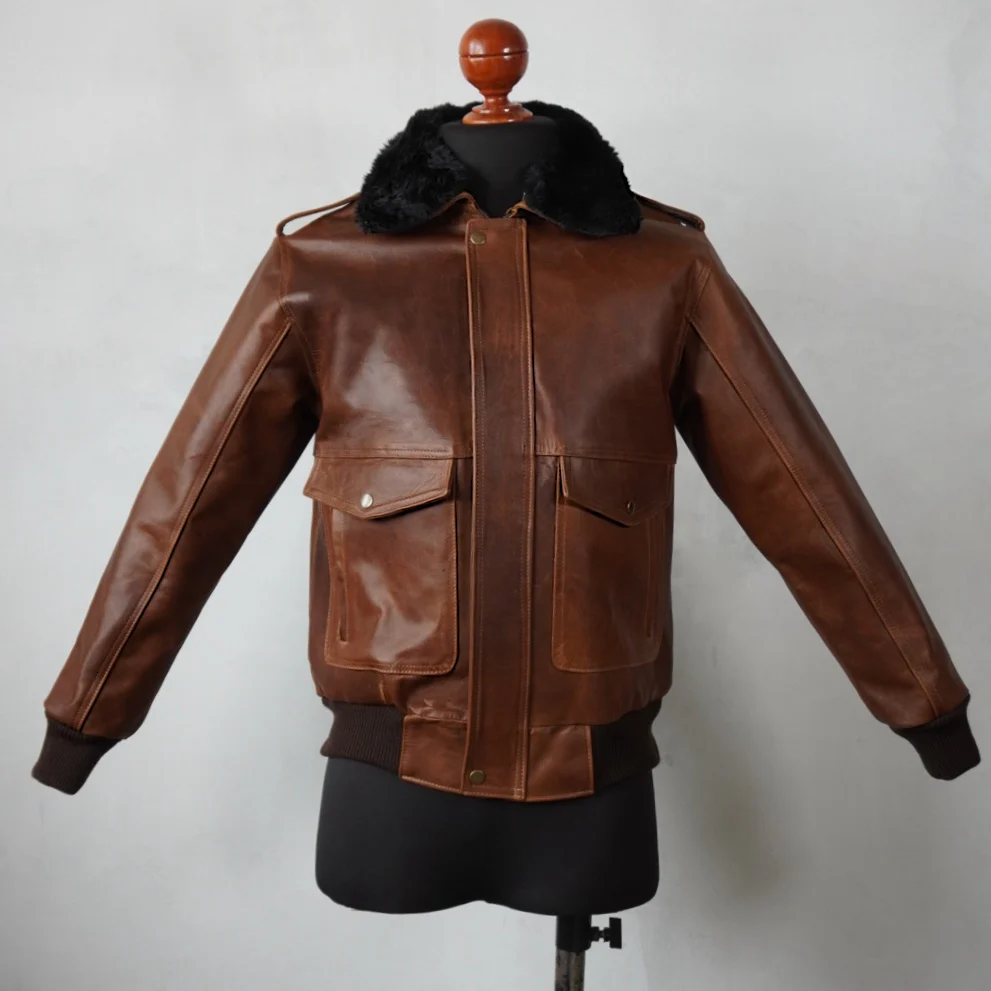 Piloto A-2 cuero tabaco - Imagen 7