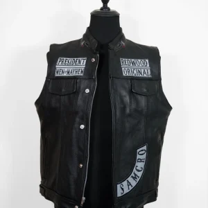 Chaleco Anarchy black bordado