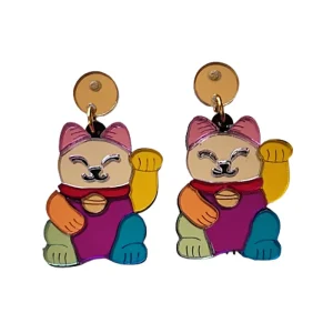 Pendientes Chocolate MINI MANEKI NECO