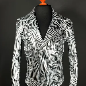 Biker no.1 metallic zebra