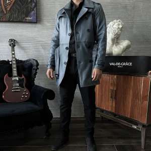 -Biker coat cool gray-