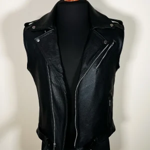 Biker no.1 vest darkest black